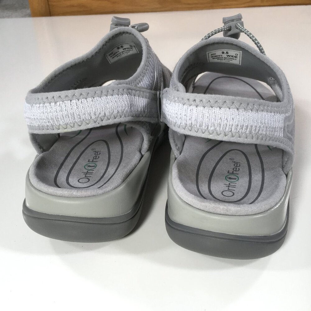 Orthofeet Maui Fisherman Sandals Womens Size 9.5 D Wide Gray 802 - Picture 5 of 9